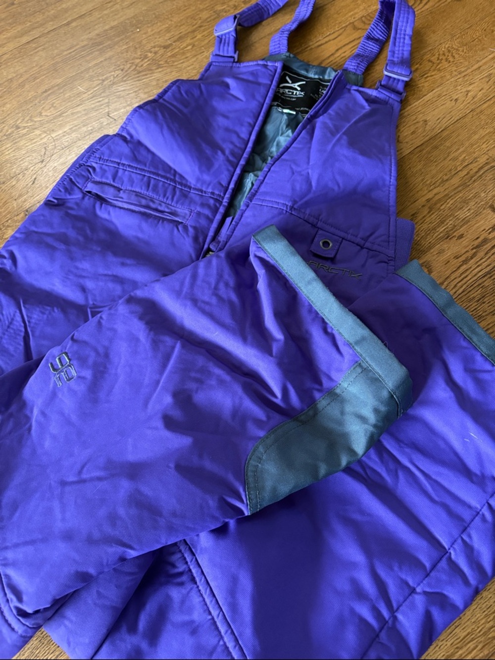 Arctix Purple Kids' Snow Bib with Elastic Straps